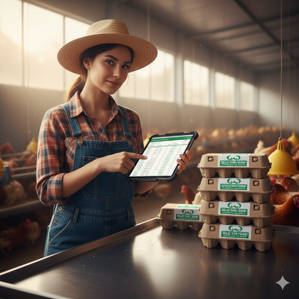 Produtor recebendo selo de inspeção